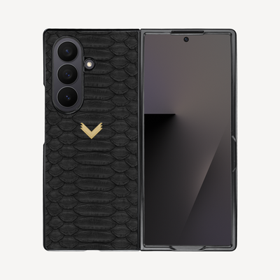 Samsung Z Fold 7 Phone Case, Python Leather