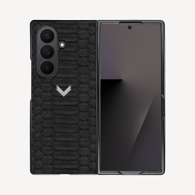 Samsung Z Fold 7 Phone Case, Python Leather