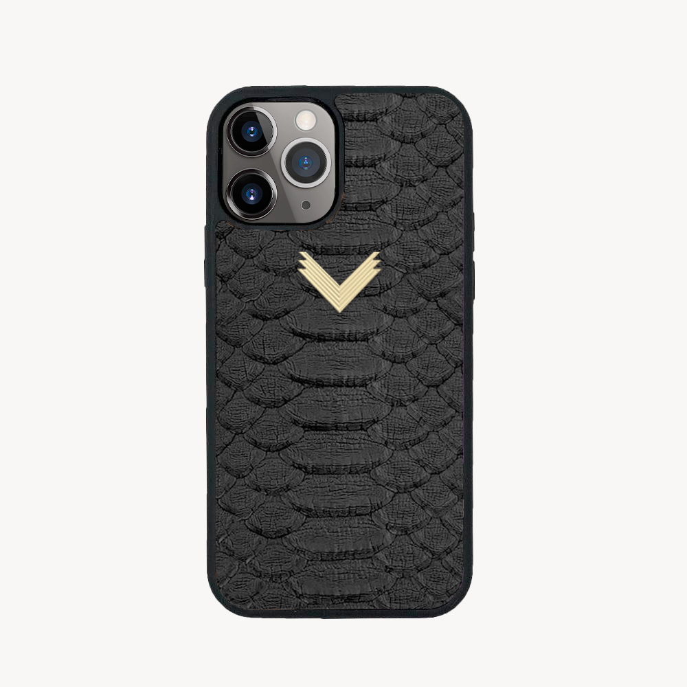 iPhone 11 Pro Max Phone Case, Python Leather