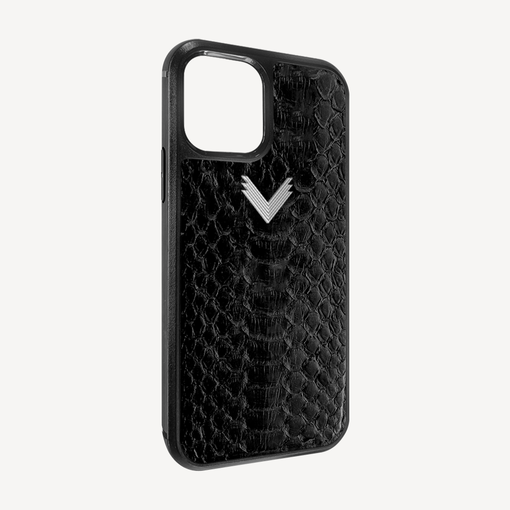 iPhone 12/12 Pro Phone Case, Python Leather