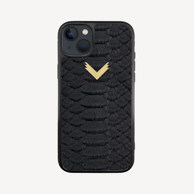 iPhone 13 Phone Case, Python Leather