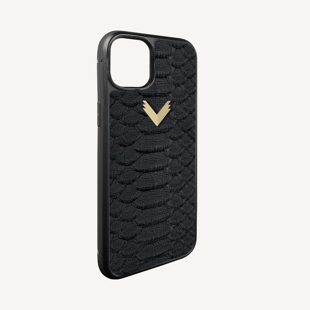 iPhone 13 Phone Case, Python Leather