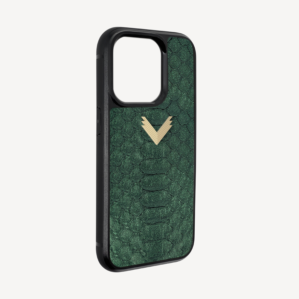 iPhone 14 Pro Max Phone Case, Python Leather