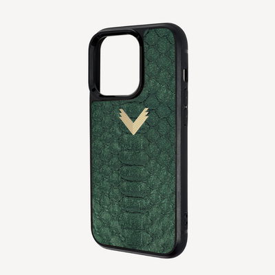 iPhone 14 Pro Max Phone Case, Python Leather