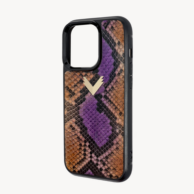 iPhone 13 Pro Max Phone Case, Python Leather