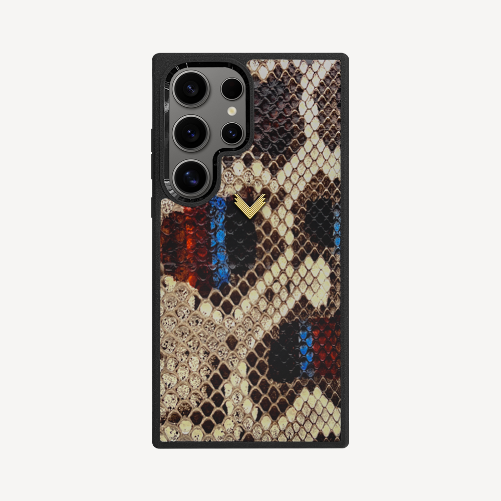 Samsung S23 Ultra Phone Case, Python Leather
