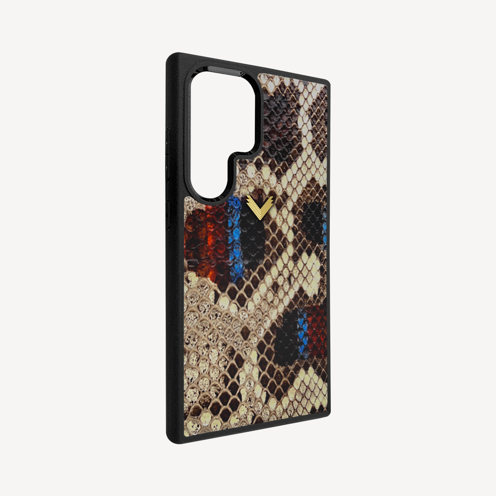 Samsung S23 Ultra Phone Case, Python Leather