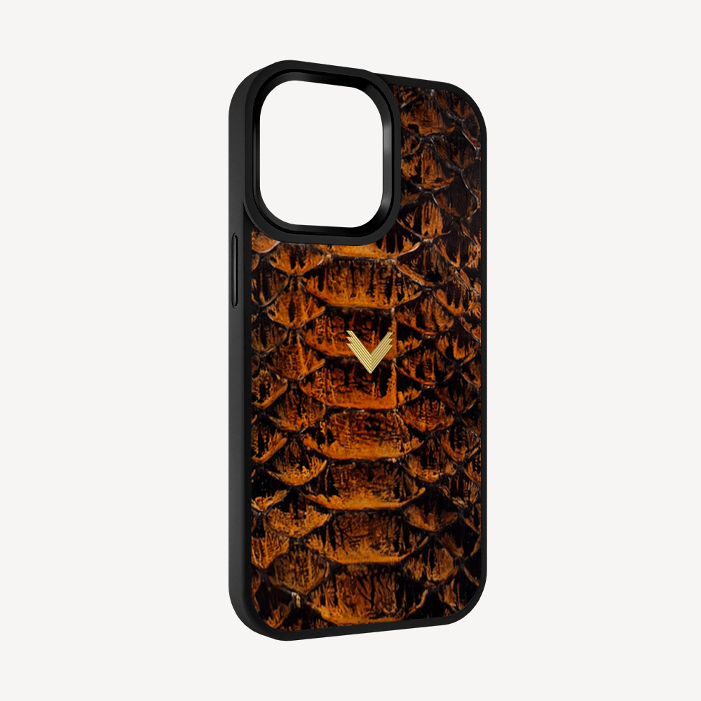 iPhone 15 Pro Max Phone Case, Python Leather