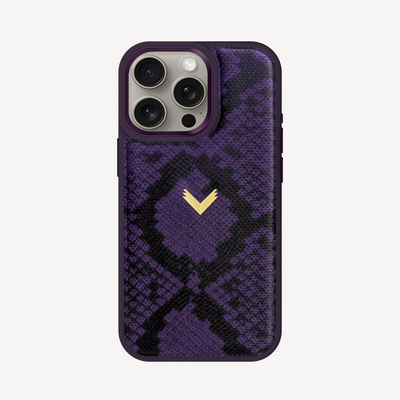 iPhone 15 Pro Max Phone Case, Python Leather