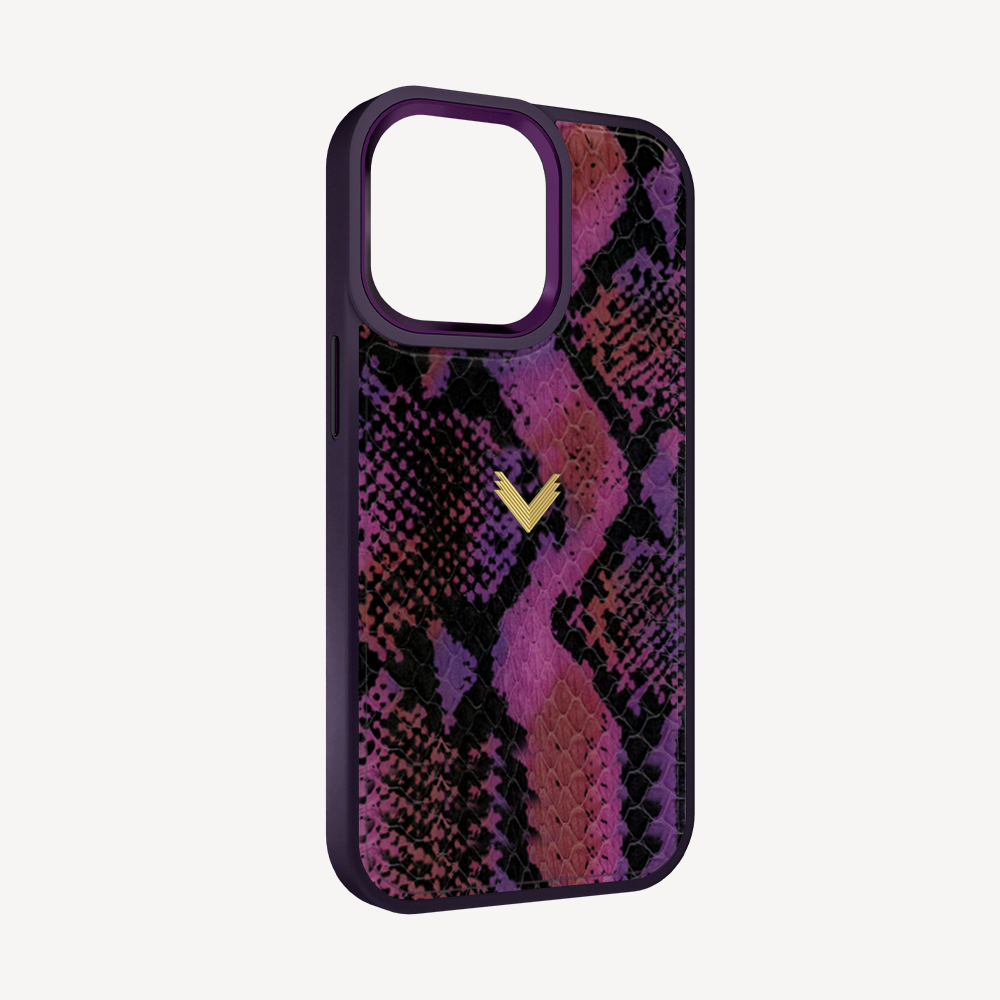 iPhone 14 Pro Max Phone Case, Python Leather