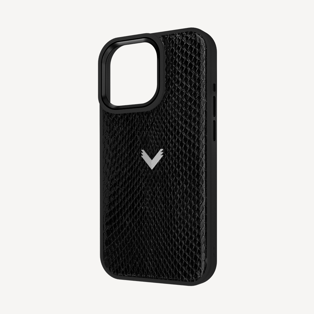 iPhone 15 Pro Max Phone Case, Python Leather