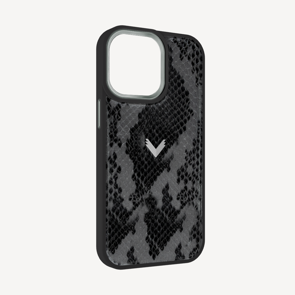 iPhone 14 Pro Phone Case, Python Leather