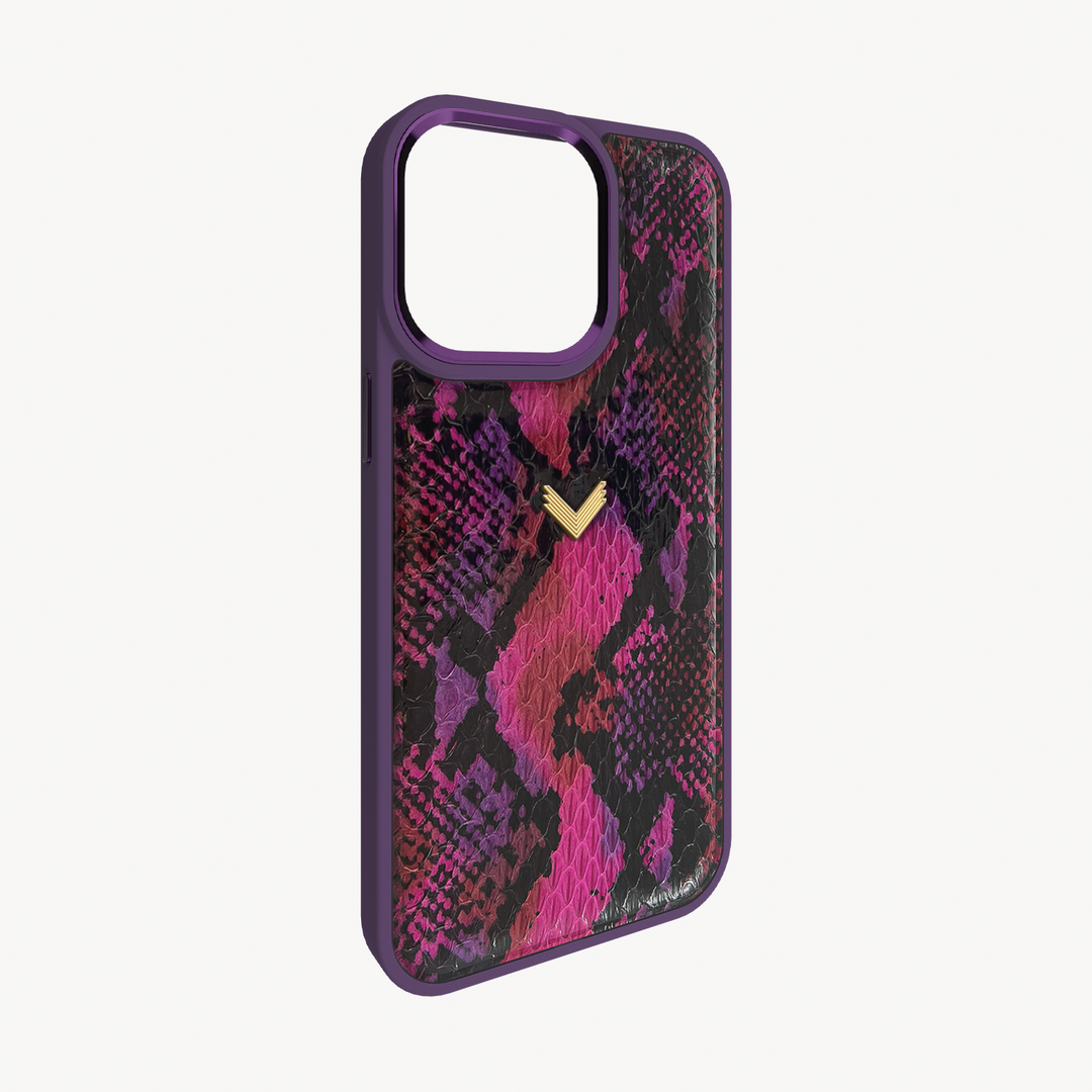 iPhone 13 Pro Phone Case, Python Leather