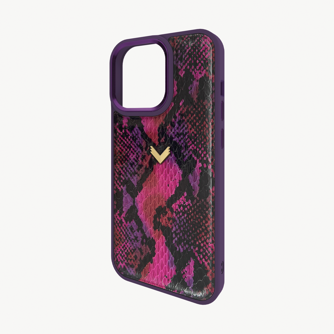 iPhone 13 Pro Max Phone Case, Python Leather