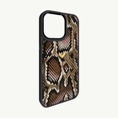 iPhone 14 Pro Phone Case, Python Leather