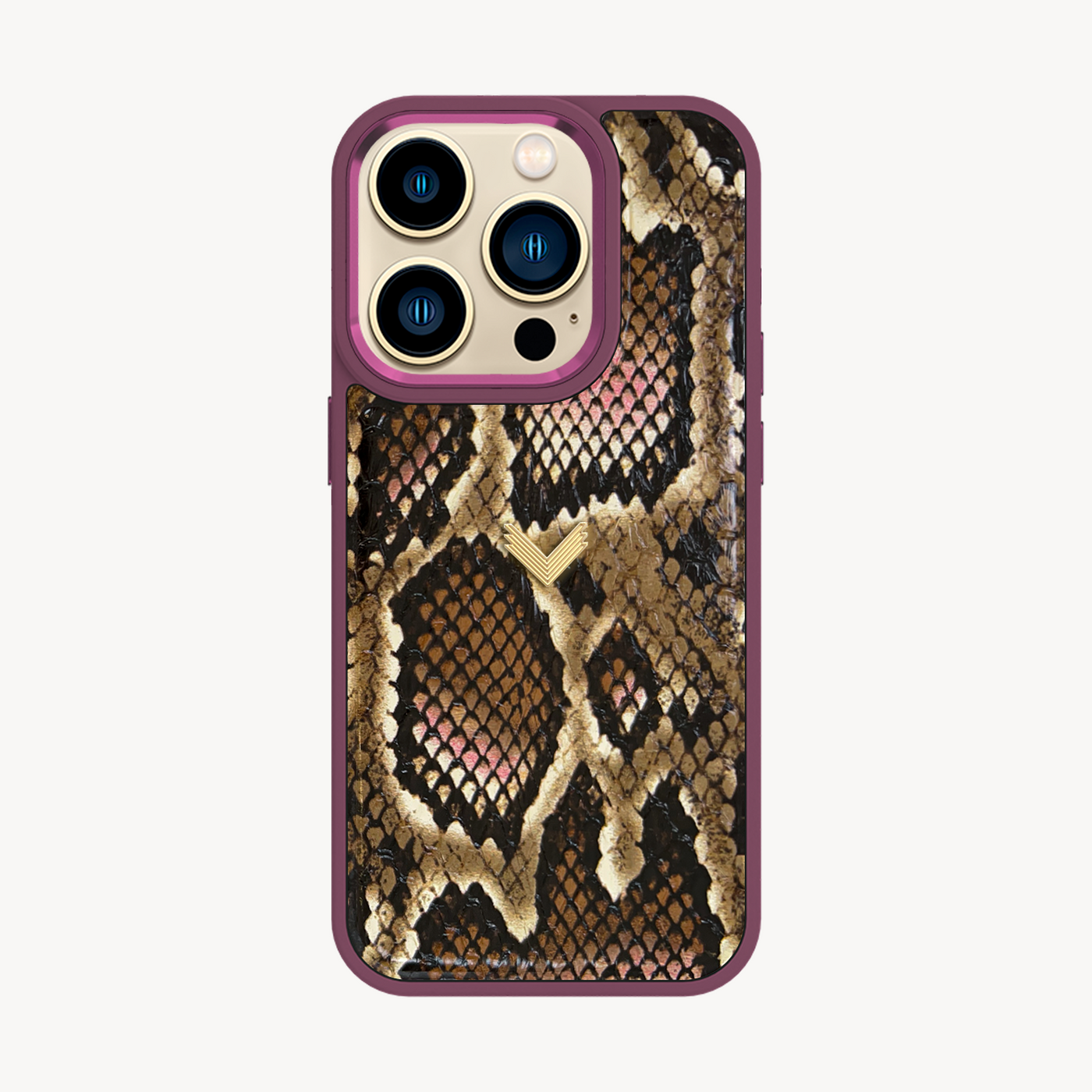 iPhone 14 Pro Phone Case, Python Leather