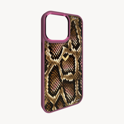 iPhone 14 Pro Phone Case, Python Leather