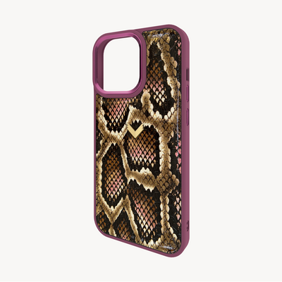 iPhone 14 Pro Phone Case, Python Leather