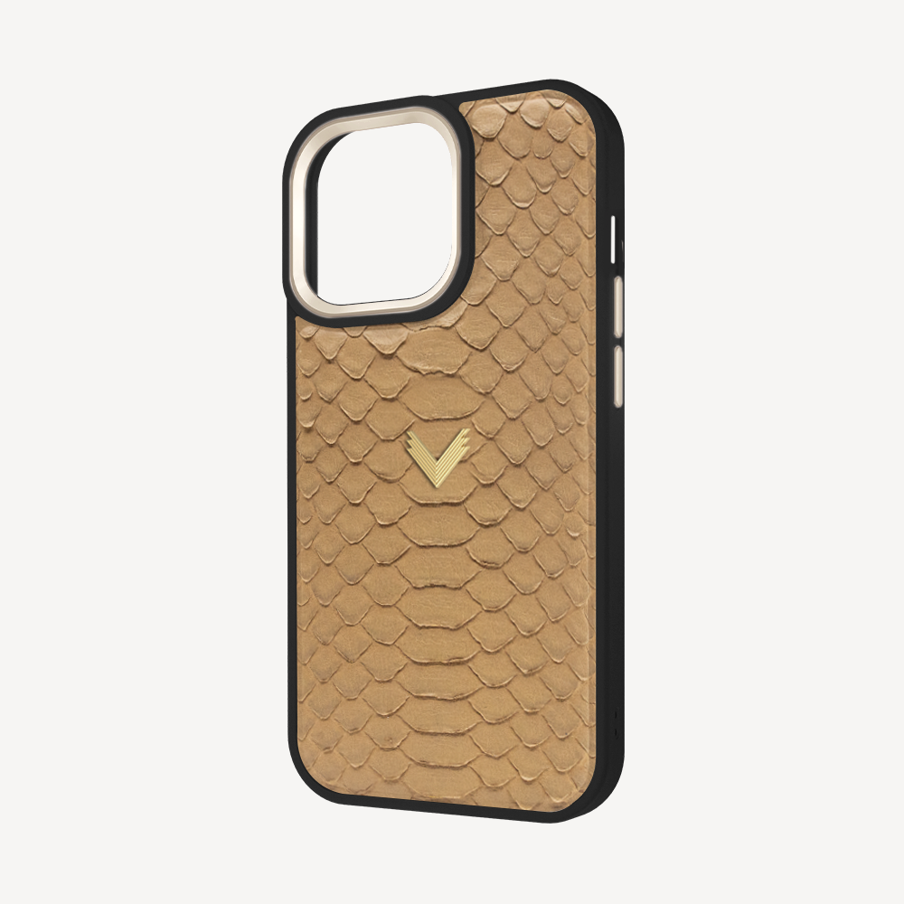 iPhone 14 Pro Max Phone Case, Python Leather