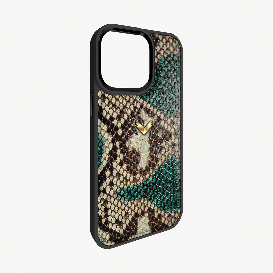 iPhone 14 Pro Phone Case, Python Leather