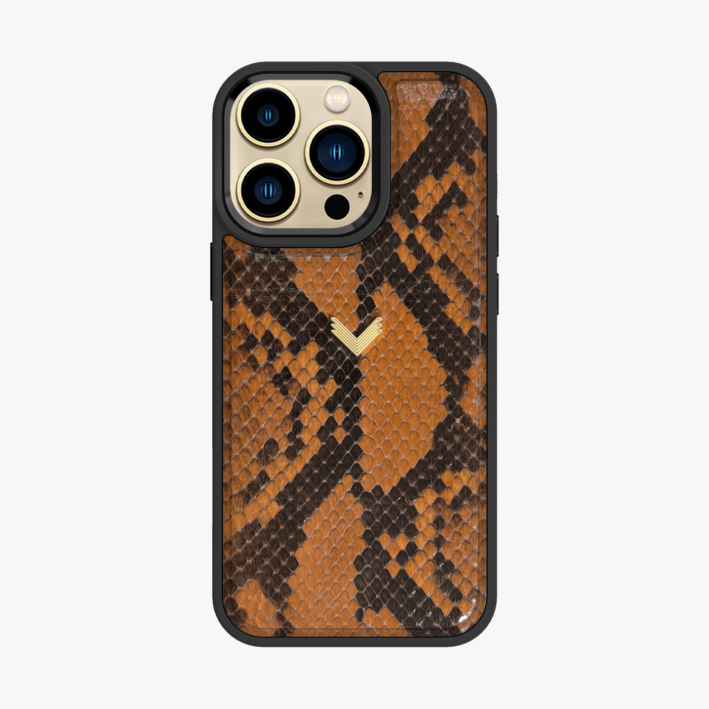 iPhone 14 Pro Phone Case, Python Leather