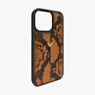 iPhone 14 Pro Phone Case, Python Leather