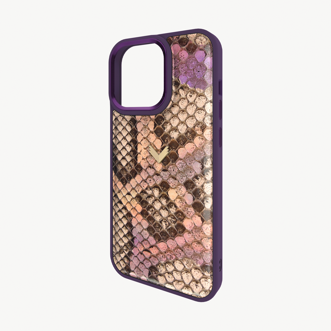 iPhone 14 Pro Phone Case, Python Leather