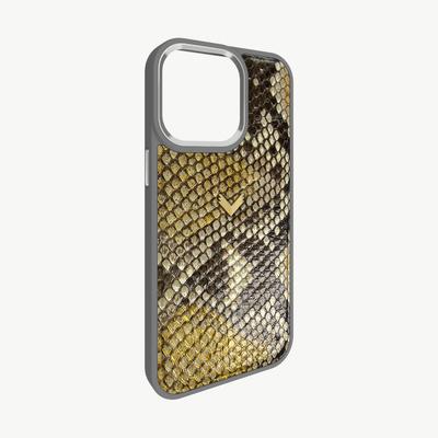 iPhone 14 Pro Max Phone Case, Python Leather