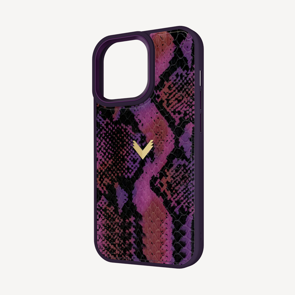 iPhone 14 Pro Max Phone Case, Python Leather