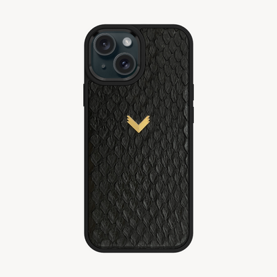 iPhone 15 Phone Case, Python Leather