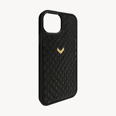 iPhone 15 Phone Case, Python Leather