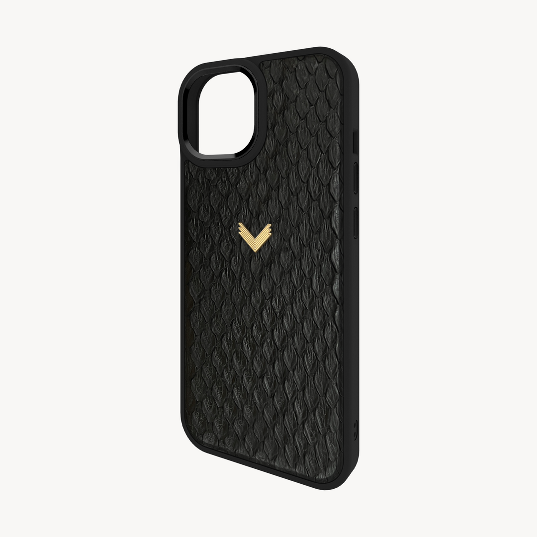iPhone 15 Phone Case, Python Leather