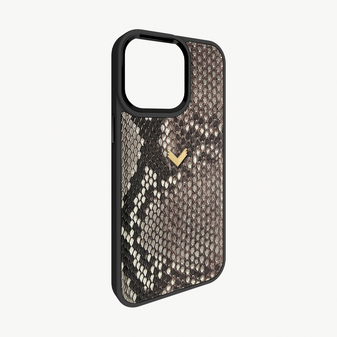iPhone 15 Pro Phone Case, Python Leather