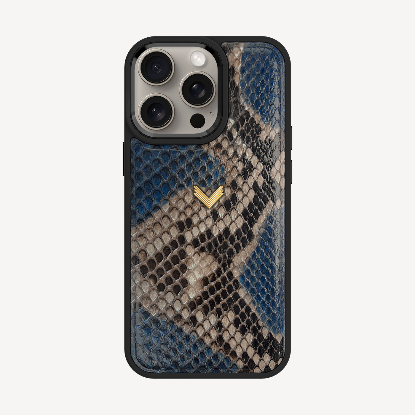 iPhone 15 Pro Phone Case, Python Leather