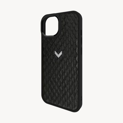 iPhone 15 Plus Phone Case, Python Leather