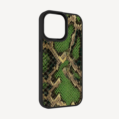 iPhone 15 Pro Phone Case, Python Leather