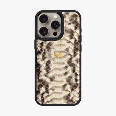 iPhone 15 Pro Max Phone Case, Python Leather