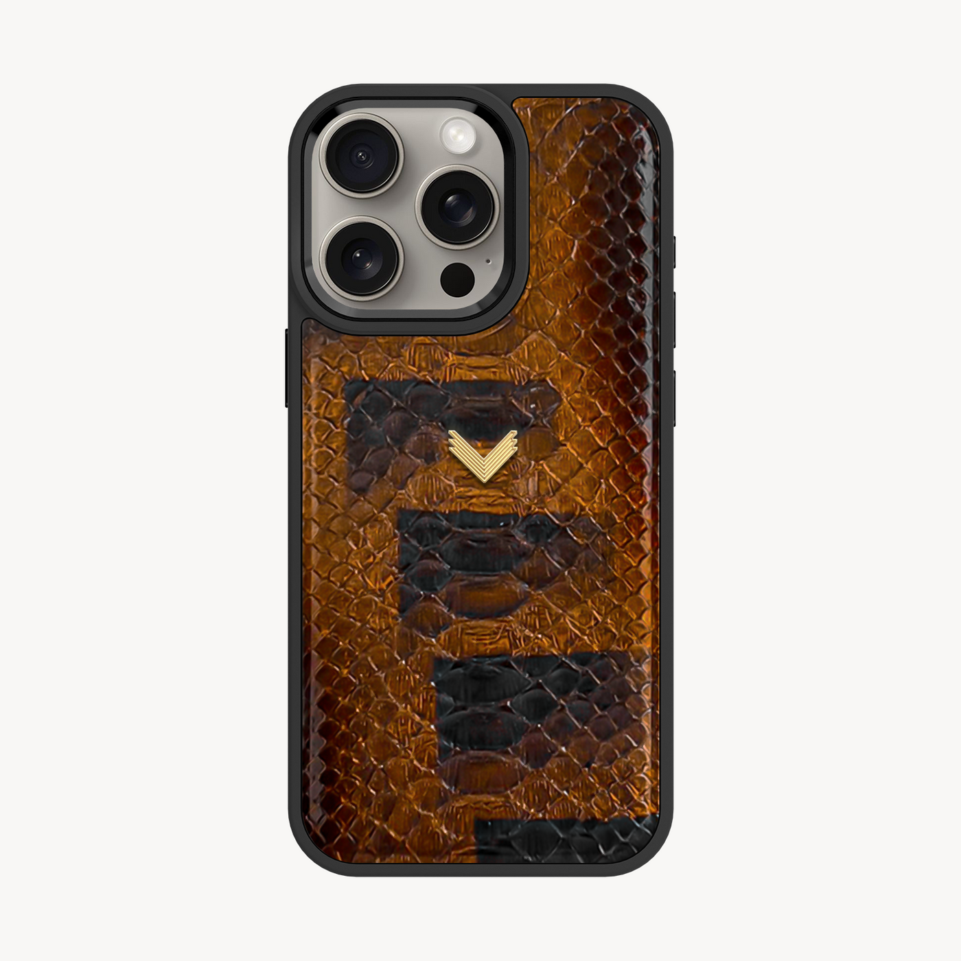 iPhone 15 Pro Max Phone Case, Python Leather