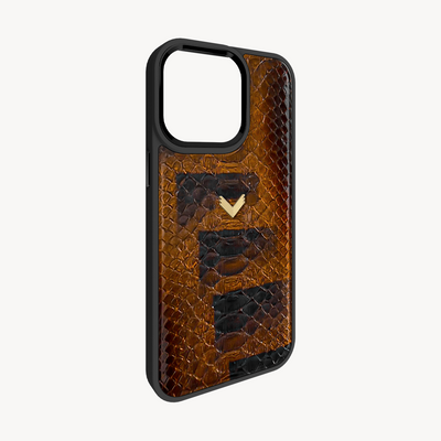 iPhone 15 Pro Max Phone Case, Python Leather