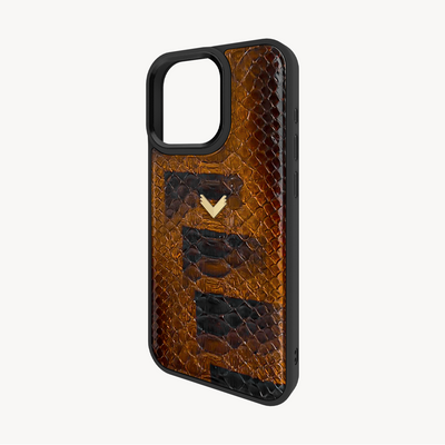 iPhone 15 Pro Max Phone Case, Python Leather