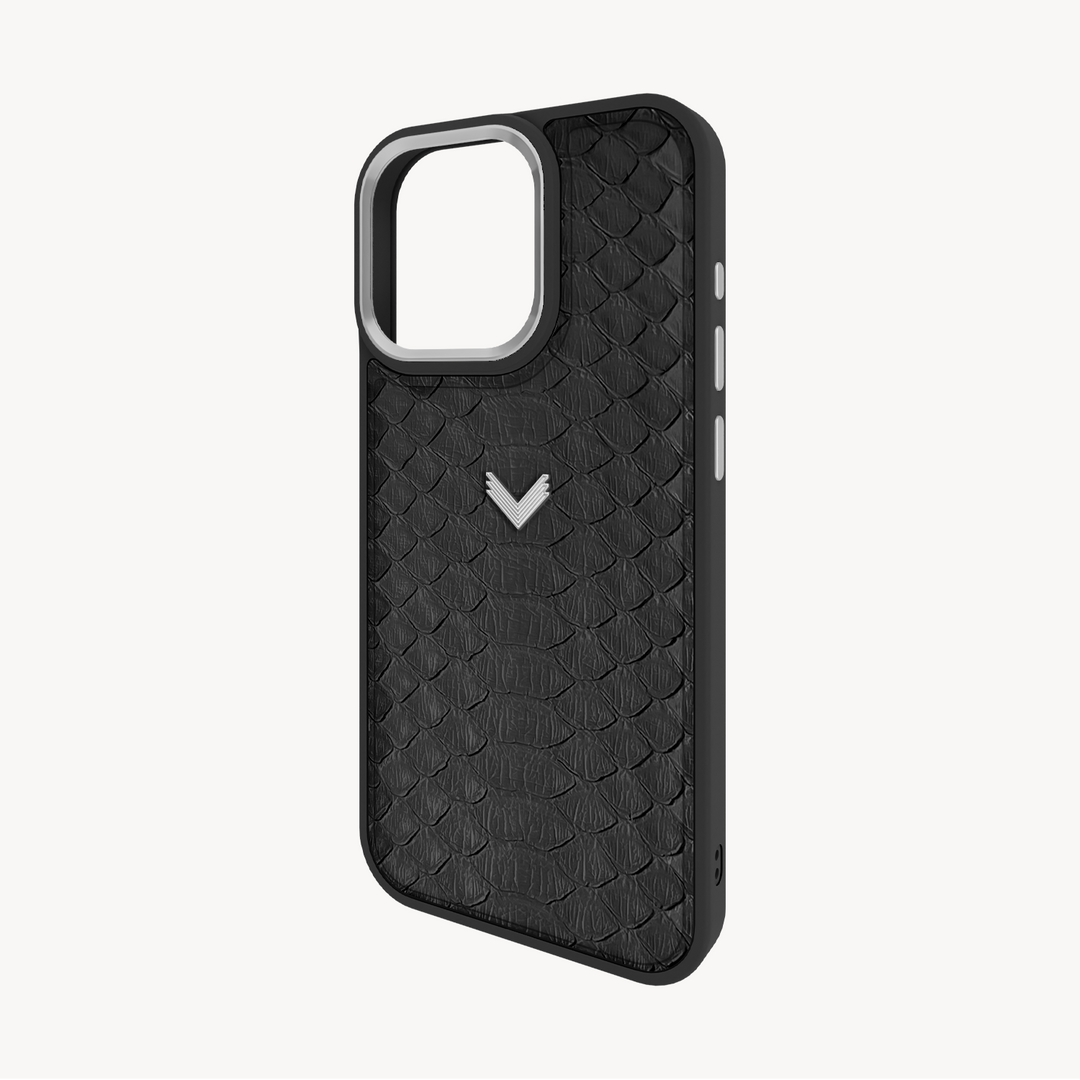 iPhone 15 Pro Max Phone Case, Python Leather