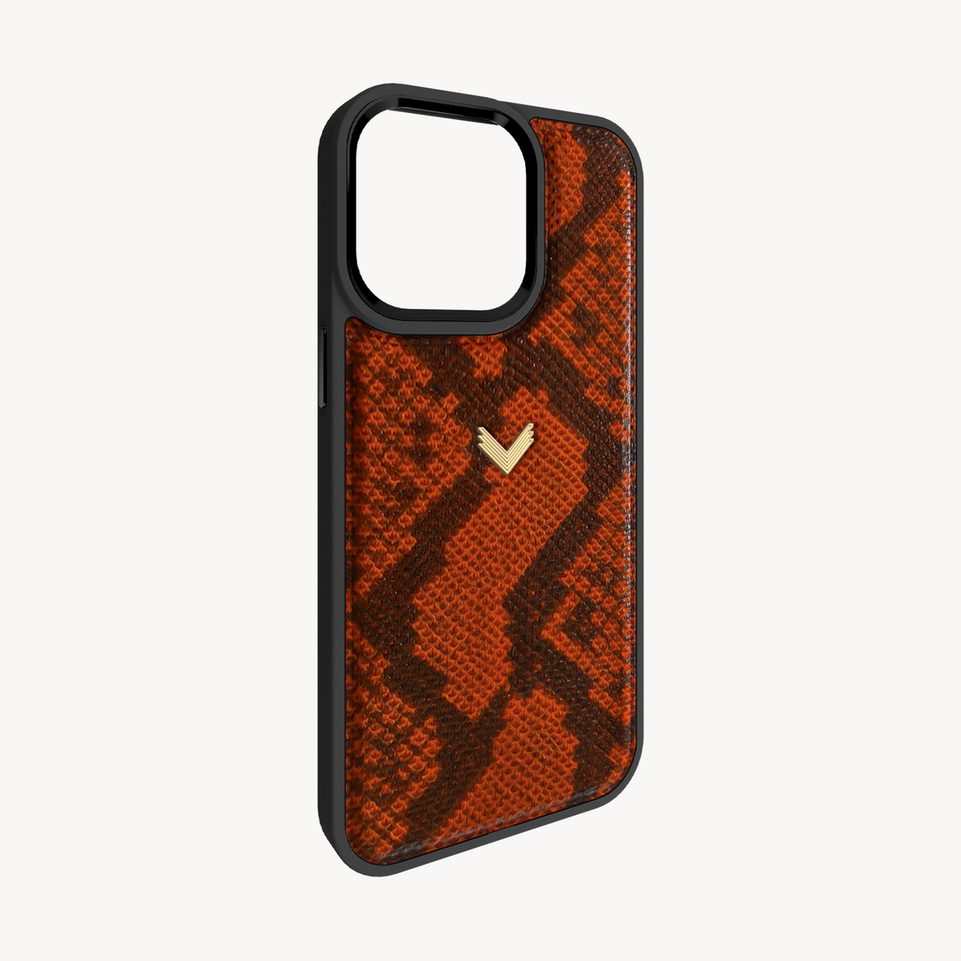 iPhone 15 Pro Phone Case, Python Leather