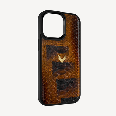 iPhone 15 Pro Max Phone Case, Python Leather
