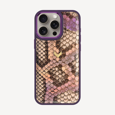 iPhone 15 Pro Max Phone Case, Python Leather