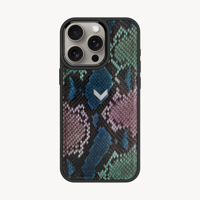 iPhone 15 Pro Phone Case, Python Leather