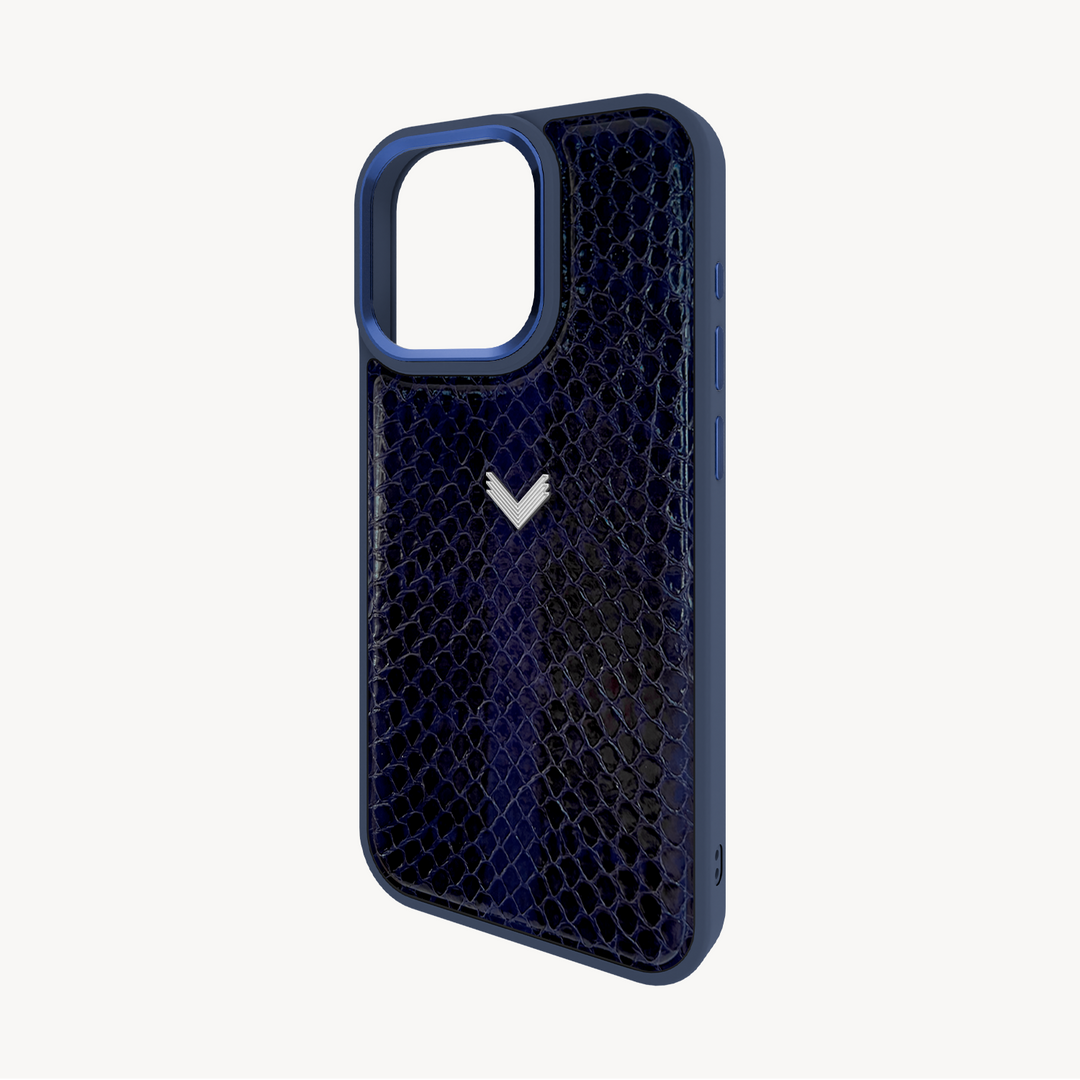 iPhone 15 Pro Phone Case, Python Leather