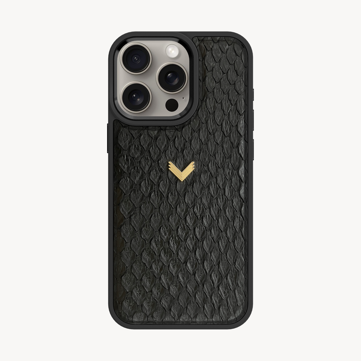 iPhone 15 Pro Max Phone Case, Python Leather