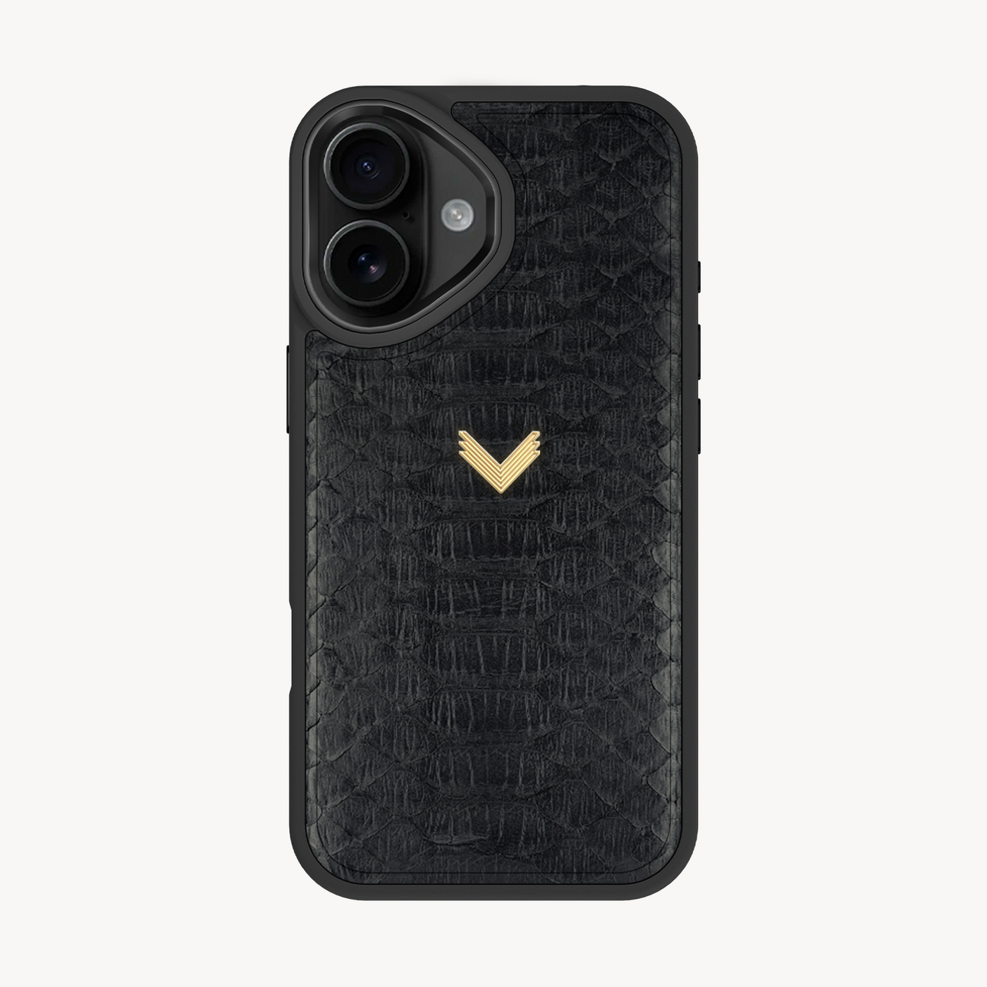 iPhone 16 Phone Case, Python Leather