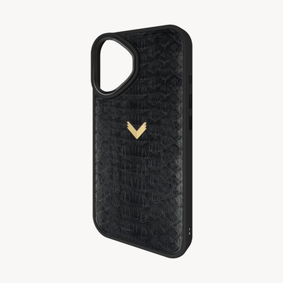 iPhone 16 Plus Phone Case, Python Leather