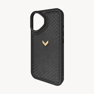 iPhone 16 Plus Phone Case, Python Leather